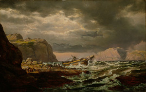 Shipwreck on the Coast of Norway, by Johan Christian Dahl, 1832.