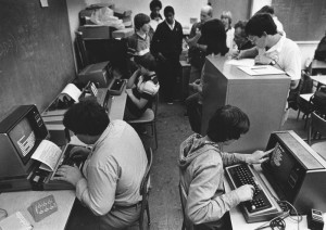 Early computer class instruction (1982). Credit: Los Angeles Public Library Photo Collection