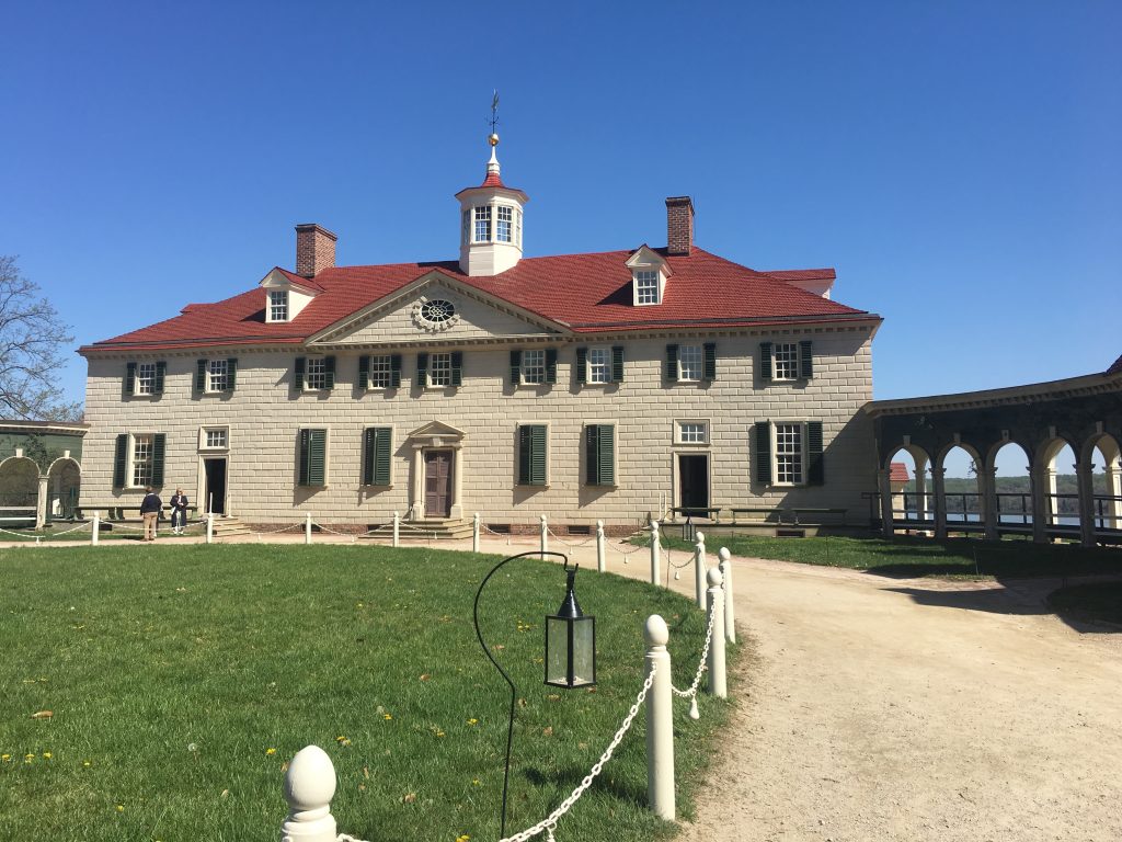 George Washington’s Mount Vernon mansion; the estate is interpreted to portray life in 1799, the year prior to George Washington’s death. Erin Holmes