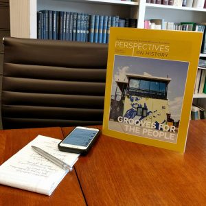 We see you checking your phone in the publications department meeting, Perspectives. That is simply not done at the AHA.