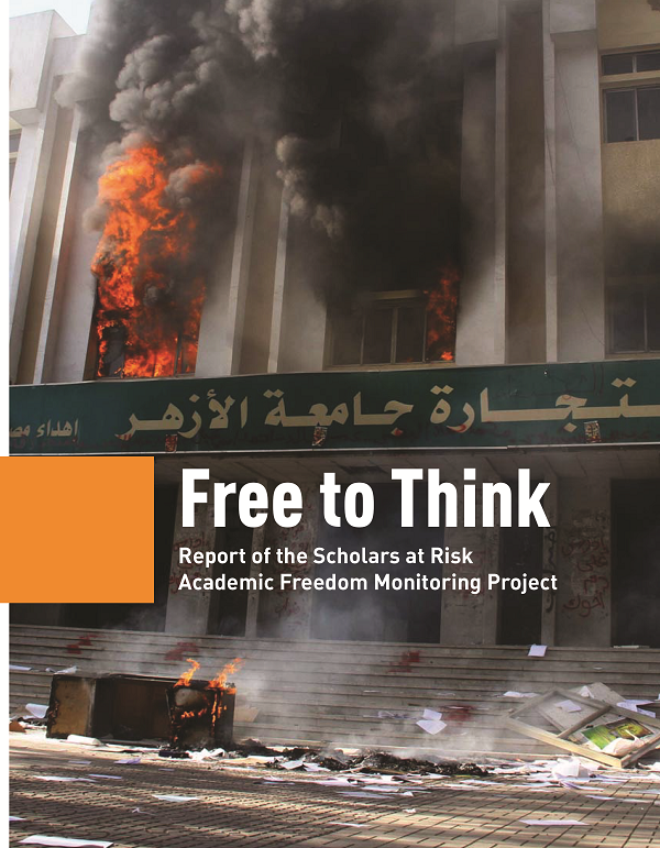 An image of the cover of the Scholars at Risk report
